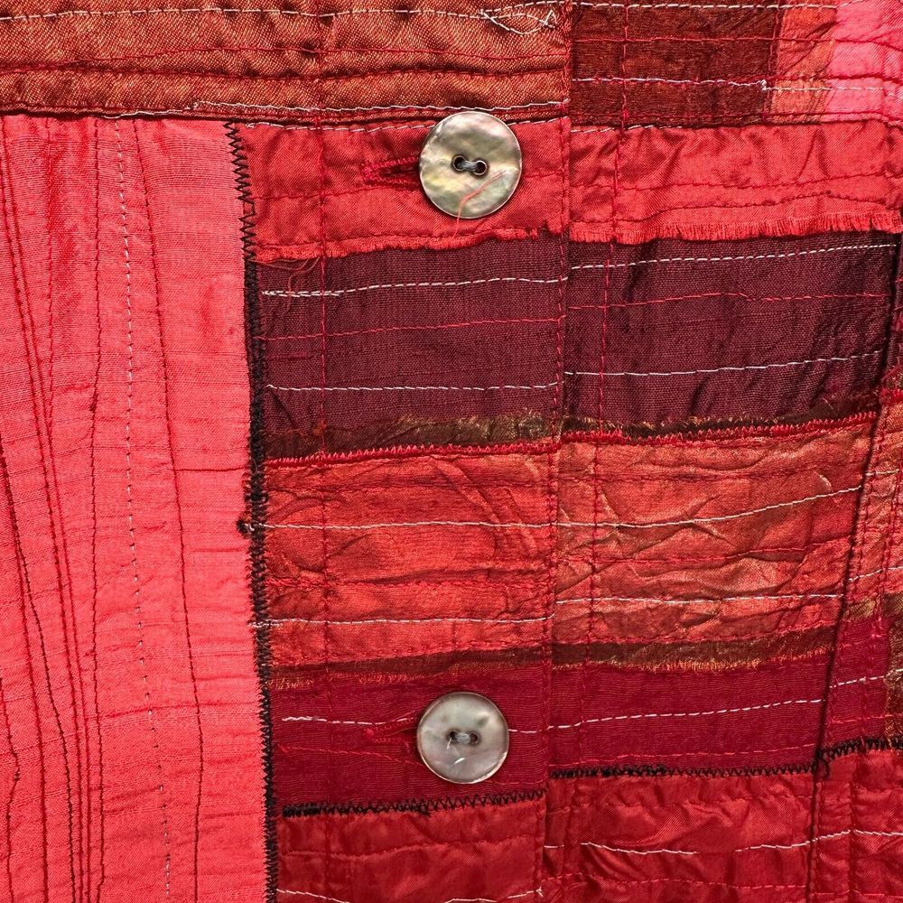 Vintage Multiples Jacket Quilted Patchwork Size L… - image 6